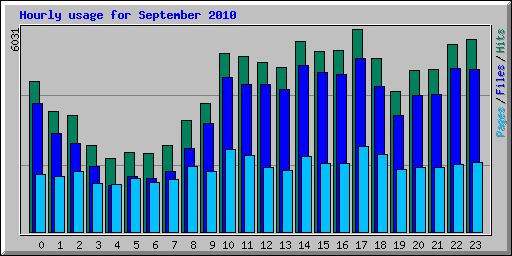 Hourly usage for September 2010